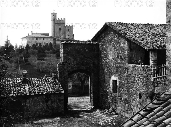europe, italie, toscane, sienne, vue du château de l'escargot, 1910 1920