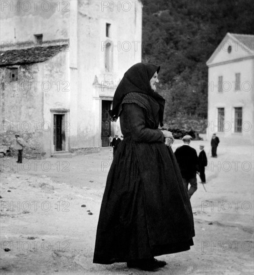 europe, france, corse, portrait de femme, 1910 1920