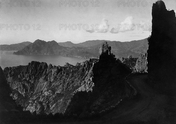 europe, france, corse, plaine, panorama, 1910 1920