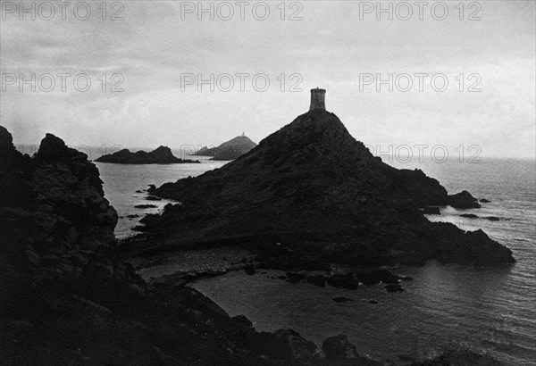 europe, france, corse, îles sanguines, vue, 1920 1930