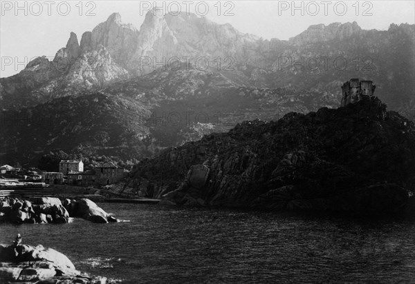 europa, francia, corsica, panorama, 1910 1920