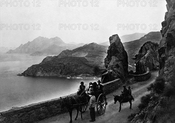 europe, france, corse, col de bavella, panorama, 1910 1920