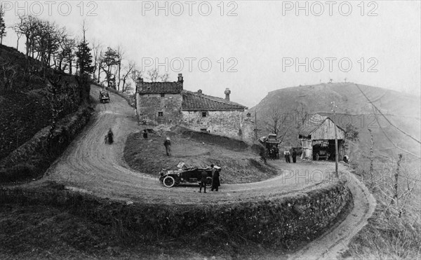 italie, toscane, le col du futa, 1910 1920