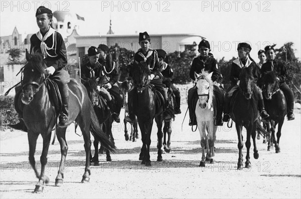 europa, grecia, rodi, balilla a cavallo, 1935