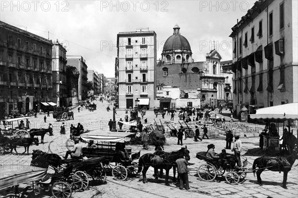 campanie, naples, l'église de sant'anna et corso vecchio garibaldi, 1910 1920