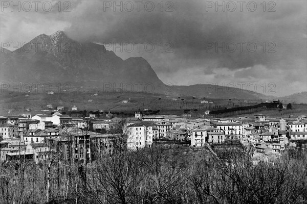 italie, campanie, panorama d'avellino, 1925