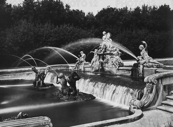 italie, campanie, caserta, palais royal de caserta, la troisième cascade, celle de ceres, 1910