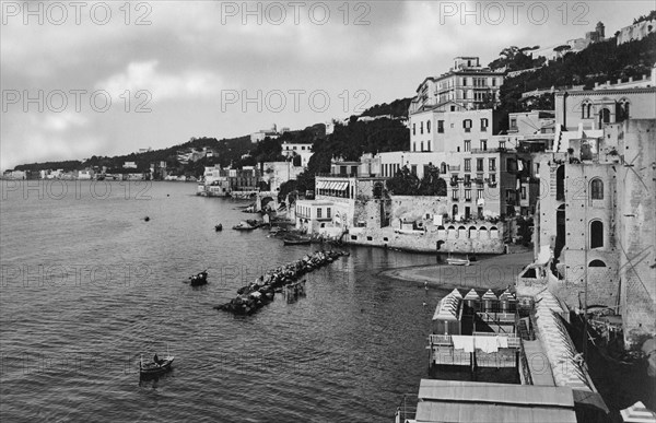 italie, campanie, naples, cap de posillipo, 1920