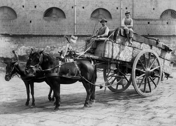 italie, campanie, naples, scènes de vie, 1900 1910