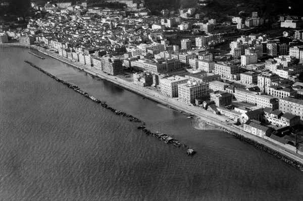 italie, campanie, vue aérienne de salerne