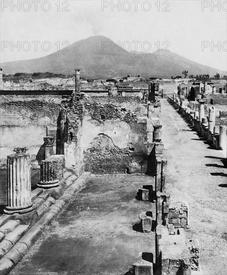 italie, campanie, pompeii, le forum civil, 1910