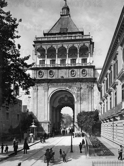 italia, sicilia, palermo, passeggio a porta nuova, 1910 1920
