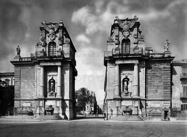 italie, sicile, palerme, porta felice, 1910 1920