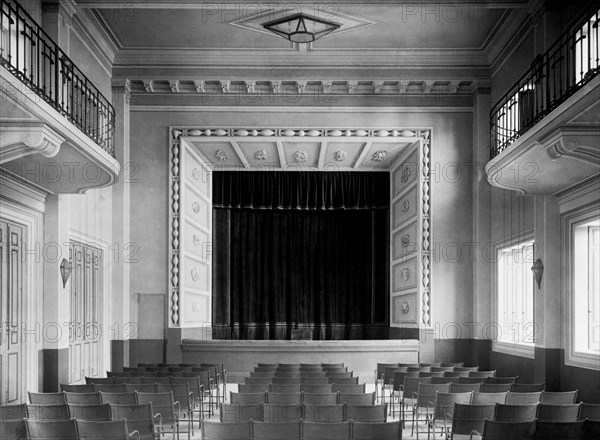 italie, sicile, palerme, théâtre des écoles primaires, années 1930