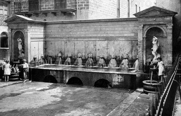 italie, sicile, misilmeri, la grande fontaine, 1934
