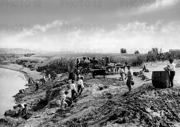 collecte et transport de l'eau pour l'irrigation, gela 1937