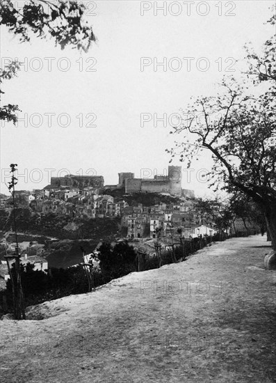 italie, sicile, salemi, panorama, 1910 1920