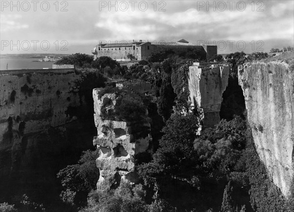 italie, sicile, syracuse, latomia dei cappuccini, 1910 1920