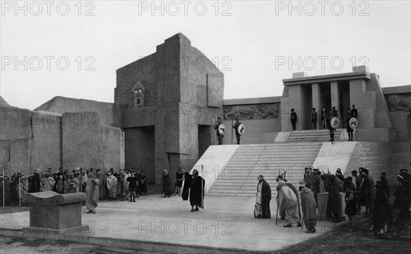 italie, sicile, syracuse, représentation d'oedipe roi de sophocle, 1924