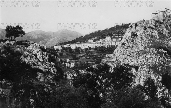 italie, basilicate, coup d'oeil sur le mur de lucano, 1930