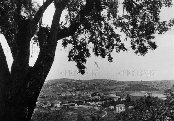 italie, basilicata, potenza, vue vers la gare supérieure, 1930