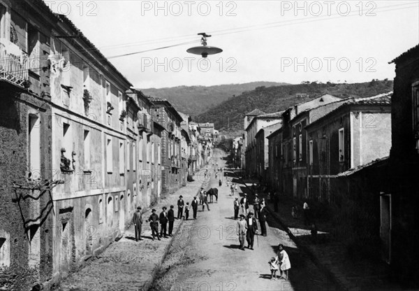 europe, italie, calabre, pianopoli, vue du corso roma, 1920 1930