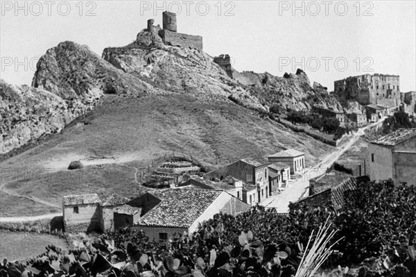 europe, italie, calabre, roccella ionica, panorama, 1920 1930