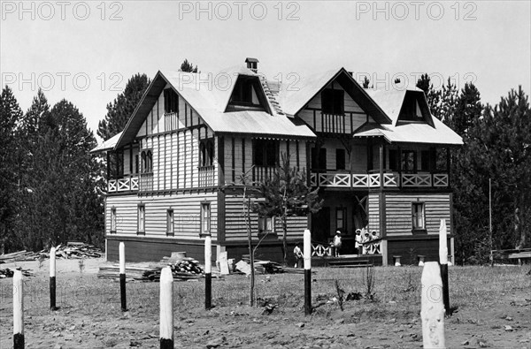 europe, italie, calabre, sila, village de mancuso, 1930