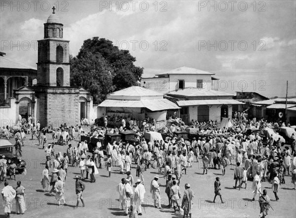 afrique, éthiopie, harar, la place, 1920 1930