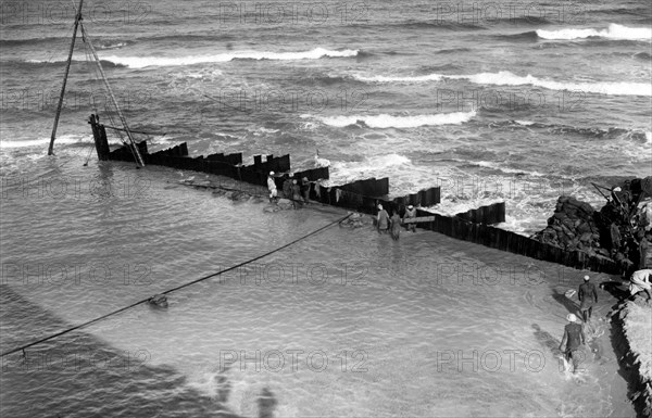 afrique, égypte, alexandrie, rue corniche le long de la mer, 1932