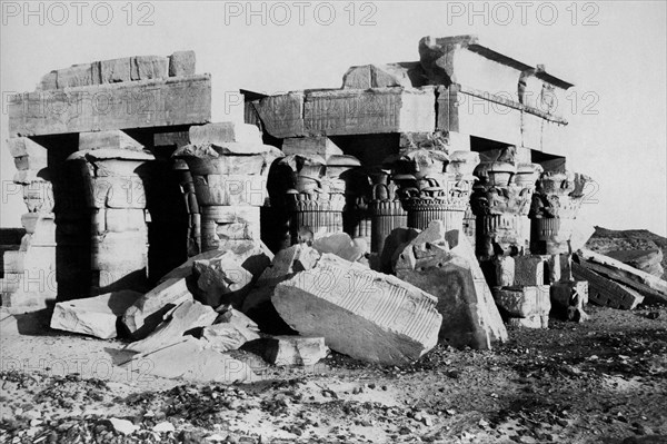 afrique, egypte, luxor, le temple kom ombos, 1920 1930