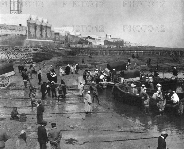 afrique, maroc, le port de casablanca, 1910 1920