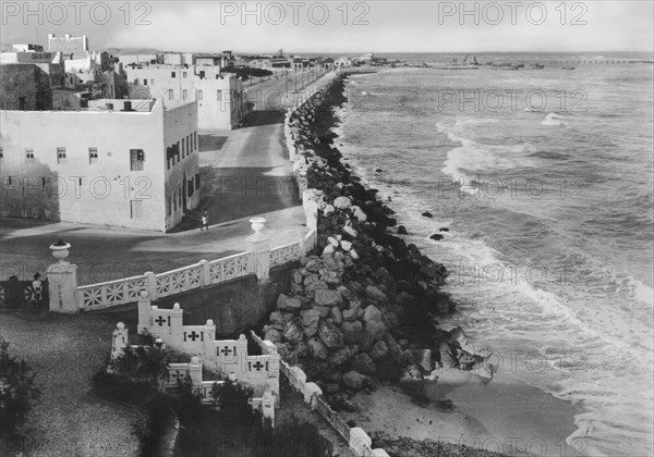 afrique, somalie, mogadishu, le front de mer de corni, 1920 1930