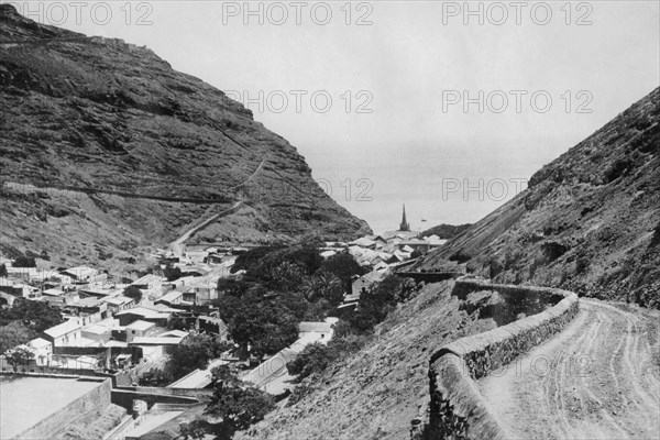 afrique, st. helena, panorama de jamestown, 1920 1930