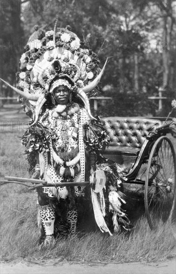 afrique, afrique du sud, durban, un garçon de rikshaw, 1930 1940