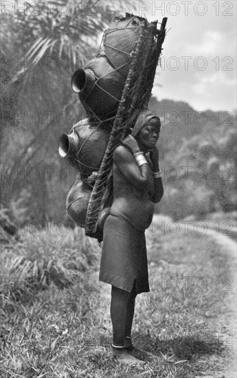 afrique, afrique du sud, zululand, une femme zulu, 1935