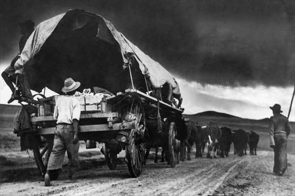 afrique, afrique du sud, se déplaçant dans un orage, 1920 1930