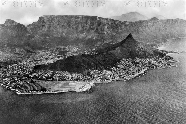 afrique, afrique du sud, vue de cape town, 1920 1930