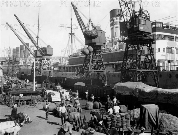 afrique, afrique du sud, durban, le port, 1920 1930