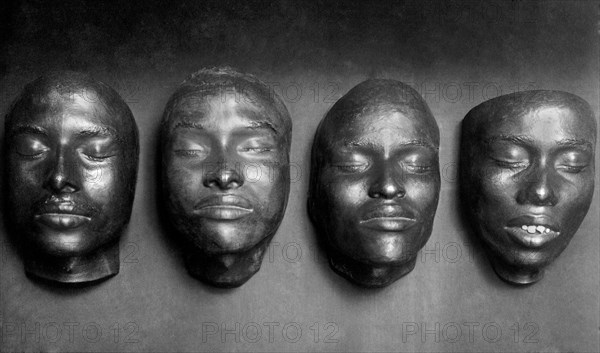 afrique, afrique du sud, masques indigènes moulés, 1920 1930