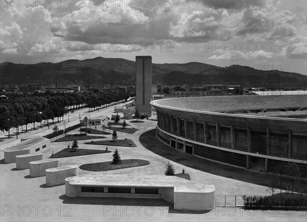 europa, italie, turin, partie du stade mussolini, 1920 1930