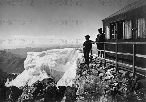 europa, italie, piedmont, alagna valsesia, la cabane margherita, 1911