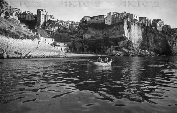 europa, italie, calabre, pizzo, vue de la mer,1930