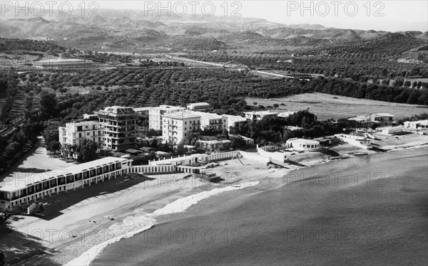 europe, italie, calabre, copanello, vue de la côte, 1960