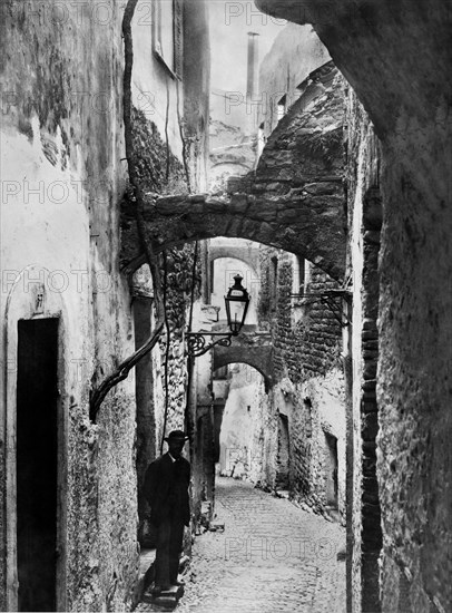 europa, italia, liguria, san remo, veduta di via costa, 1900 1910