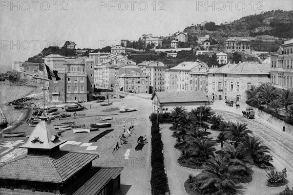 europe, italie, ligurie, pegli, panorama, 1900 1910