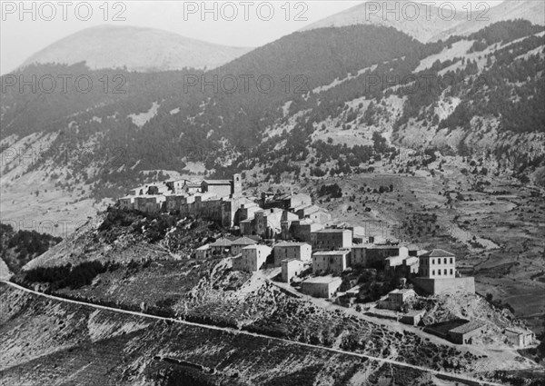 europe, italie, abruzzes, parc national des abruzzes, opi, panorama, 1910