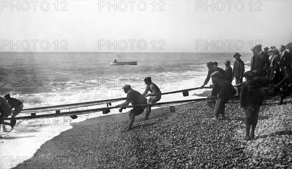 pêcheurs, bordighera, ligurie, italie 1920