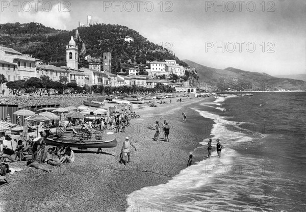 plage plage de n n n , l ligur , itale 1950