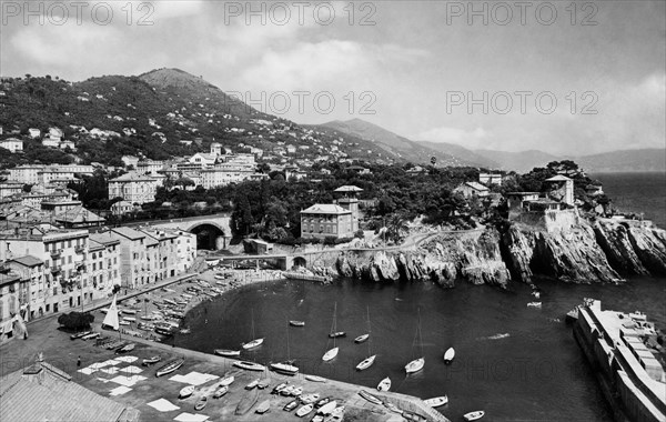 port, nervi, genes, ligurie, italie 1950